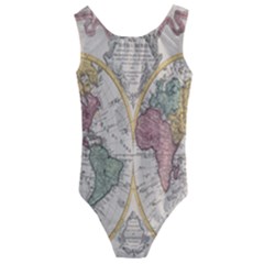 Mapa Mundi 1775 Kids  Cut-Out Back One Piece Swimsuit