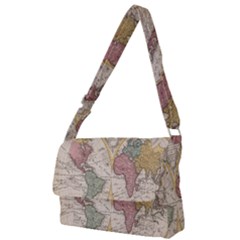 Mapa Mundi 1775 Full Print Messenger Bag (L)