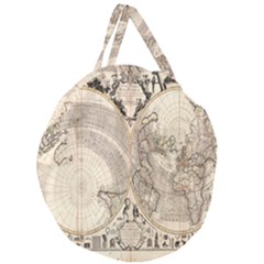 Mapa Mundi - 1774 Giant Round Zipper Tote by ConteMonfrey