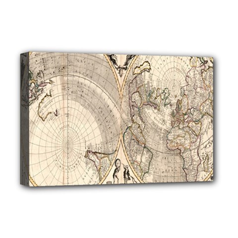 Mapa Mundi - 1774 Deluxe Canvas 18  X 12  (stretched) by ConteMonfrey