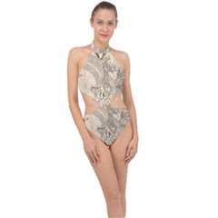 Mapa Mundi - 1774 Halter Side Cut Swimsuit by ConteMonfrey