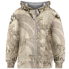 Mapa Mundi - 1774 Kids  Zipper Hoodie Without Drawstring by ConteMonfrey