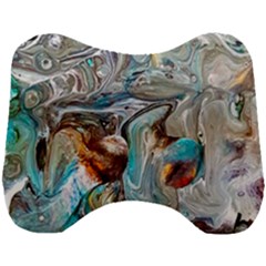 Pouring Edit Head Support Cushion by kaleidomarblingart