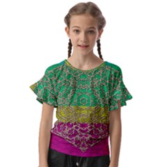 Rainbow Landscape With A Beautiful Silver Star So Decorative Kids  Cut Out Flutter Sleeves by pepitasart