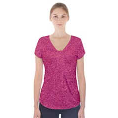 Aero Png-50red Short Sleeve Front Detail Top