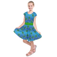 Sea Turtles Kids  Short Sleeve Dress