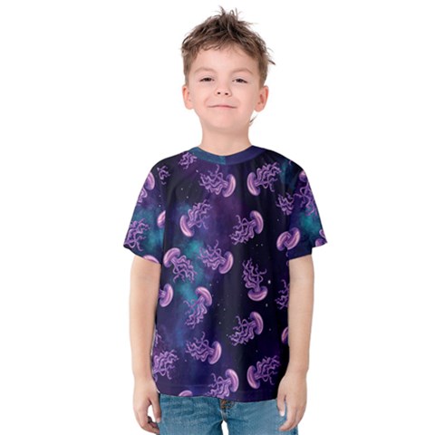 Galaxy Jelly Fish Kids  Cotton Tee by ALIXE