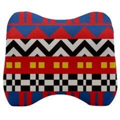 Shapes Rows Velour Head Support Cushion by LalyLauraFLM