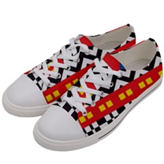 Shapes Rows Men s Low Top Canvas Sneakers