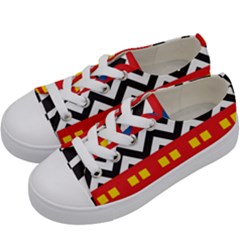 Shapes Rows Kids  Low Top Canvas Sneakers