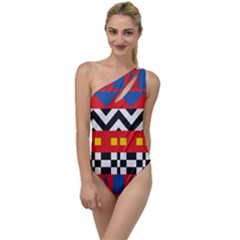 Shapes Rows To One Side Swimsuit