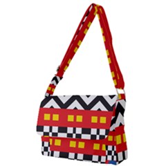 Shapes Rows Full Print Messenger Bag (S)