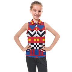 Shapes Rows Kids  Sleeveless Polo Tee