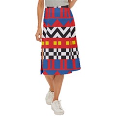 Shapes Rows Midi Panel Skirt