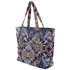 Marbling Blend  Zip Up Canvas Bag by kaleidomarblingart