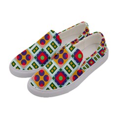 Shapes In Shapes 2                                                                 Women Canvas Slip Ons by LalyLauraFLM