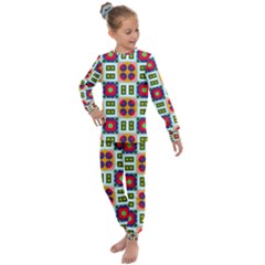 Shapes In Shapes 2                                                              Kids  Long Sleeve Set by LalyLauraFLM