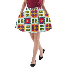 Shapes In Shapes 2                                                                 A-line Pocket Skirt by LalyLauraFLM