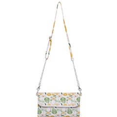 Flowers On A White Background Pattern                                                                    Mini Crossbody Handbag by LalyLauraFLM