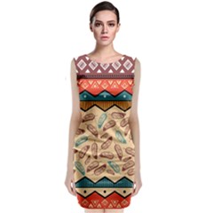 Ethnic-tribal-pattern-background Classic Sleeveless Midi Dress by Vaneshart