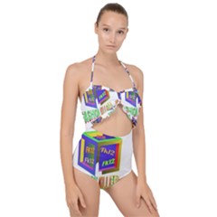 Project 20230104 1756111-01 Scallop Top Cut Out Swimsuit