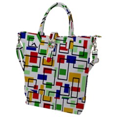 Colorful rectangles                                                                      Buckle Top Tote Bag