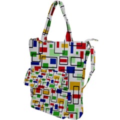 Colorful Rectangles                                                                      Shoulder Tote Bag by LalyLauraFLM