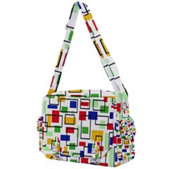Colorful Rectangles                                                                   Buckle Multifunction Bag