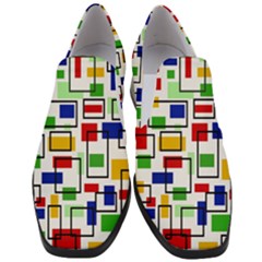 Colorful Rectangles                                                                   Slip On Heel Loafers by LalyLauraFLM