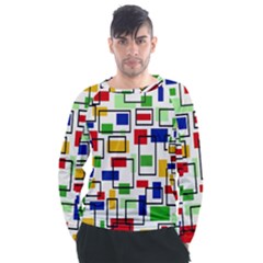 Colorful rectangles                                                                    Men s Long Sleeve Raglan Tee