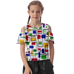 Colorful rectangles                                                          Kids  Butterfly Cutout Tee