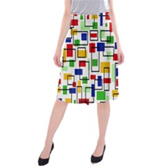 Colorful rectangles                                                                  Midi Beach Skirt