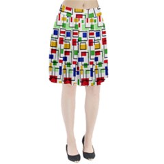 Colorful rectangles                                                                  Pleated Skirt