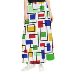 Colorful rectangles                                                                     Maxi Chiffon Skirt