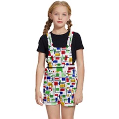 Colorful rectangles                                                          Kids  Short Overalls