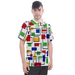 Colorful rectangles                                                             Men s Polo Tee