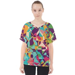 Retro chaos                                                                      V-Neck Dolman Drape Top