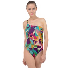 Retro chaos                                                                      Classic One Shoulder Swimsuit