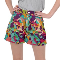 Retro Chaos                                                                      Stretch Ripstop Shorts by LalyLauraFLM