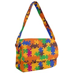 Retro Colors Puzzle Pieces                                                                        Courier Bag by LalyLauraFLM