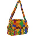 Retro colors puzzle pieces                                                                     Buckle Multifunction Bag View2