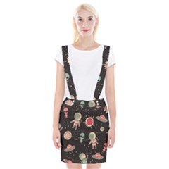 Space Pattern Cartoon Braces Suspender Skirt