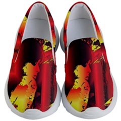 Red Light Ii Kids Lightweight Slip Ons by MRNStudios