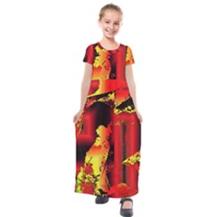 Red Light Ii Kids  Short Sleeve Maxi Dress by MRNStudios