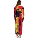 Red Light II Long Sleeve Velour Longline Maxi Dress View4