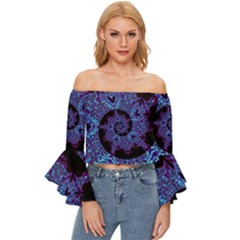 Shay Off Shoulder Flutter Bell Sleeve Top by MRNStudios