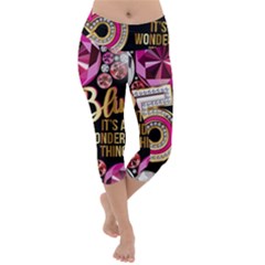 Pop Socket - Gemz Lightweight Velour Capri Yoga Leggings by KzFashionShop