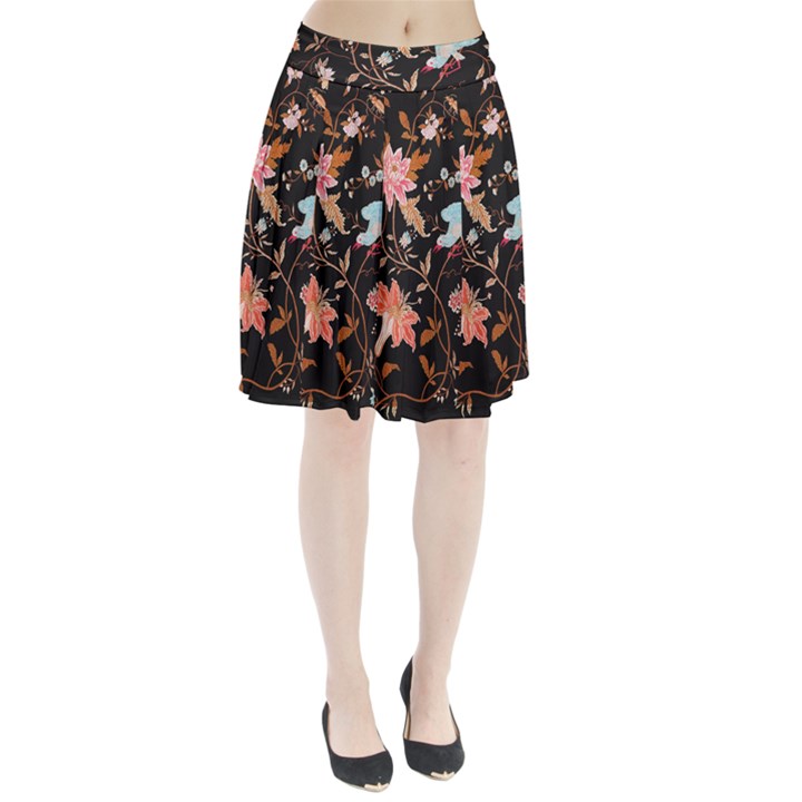 Vintage Floral pattern Pleated Skirt