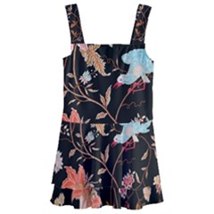 Vintage Floral Pattern Kids  Layered Skirt Swimsuit