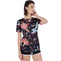 Vintage Floral Pattern Perpetual Short Sleeve T-shirt